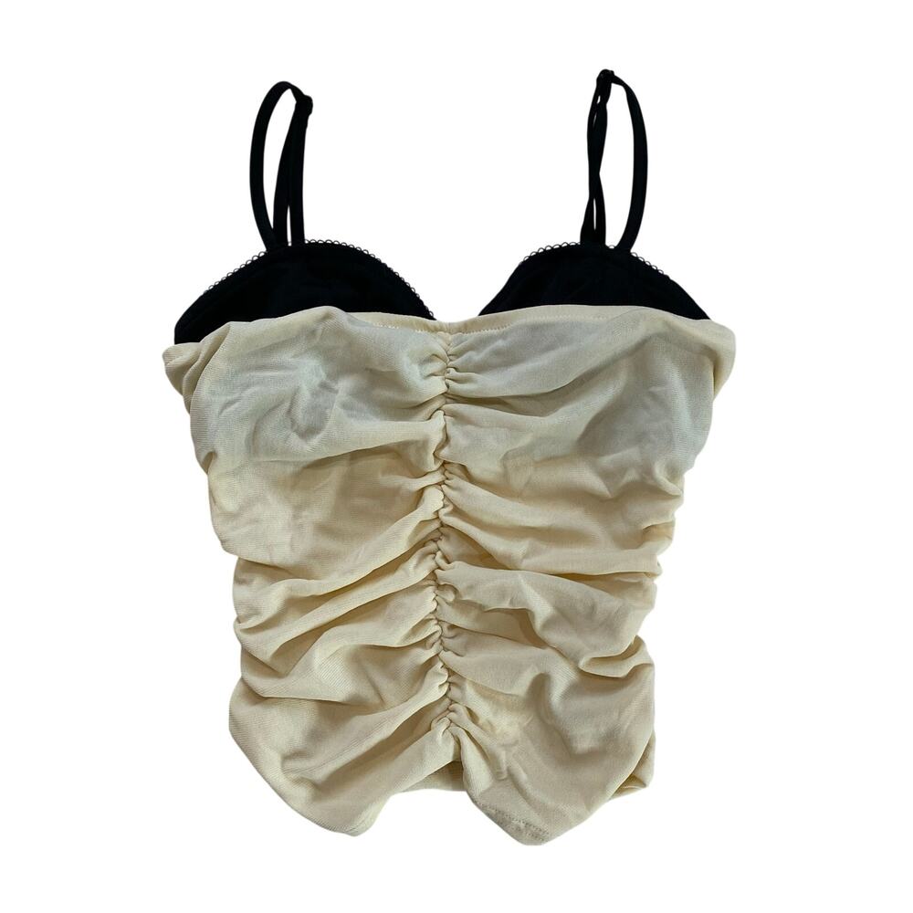 Euro Y2K Ruched Bra Cami Top, Women's Small *Hand Wash